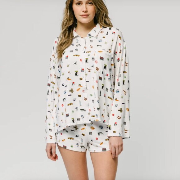 PJs by JP NYC Lady Liberty Broadway pajama set // Sz M/L - Picture 1 of 6